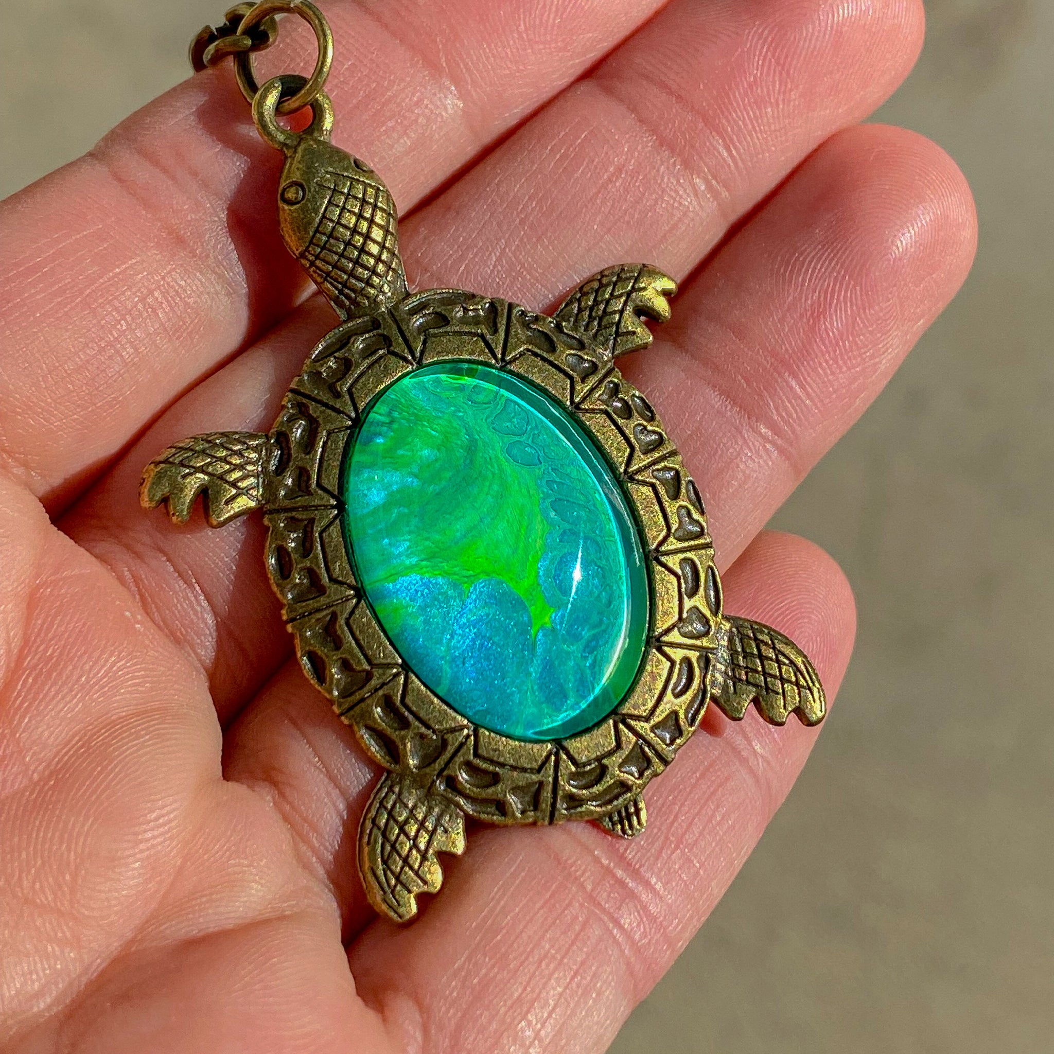 Effy 14K Yellow Gold, Emerald & Diamond Turtle Pendant Necklace - ShopStyle